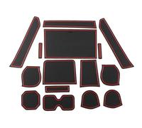 Sellador de Puertas Pegatinas Decorativas Goma Antideslizantes para Portavasos Coche Almohadillas Hueco Puerta para Suzuki para IGNIS(Rojo)