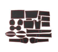 Sellador de Puertas Pegatinas Decorativas Goma Antideslizantes para Portavasos Coche Almohadillas Hueco Puerta para Fortuner SW4 AN150 AN160 2016-2021(Rojo,RHD)