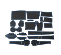 Sellador de Puertas Pegatinas Decorativas Goma Antideslizantes para Portavasos Coche Almohadillas Hueco Puerta para Fortuner SW4 AN150 AN160 2016-2021(BLU,Lhd)