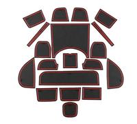 Sellador de Puertas Pegatinas Decorativas Goma Antideslizantes Portavasos Coche Almohadillas Hueco Puerta para HR-V para Vezel 2014-2022(Rojo)