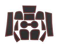 Sellador de Puertas Pegatinas Decorativas Goma Antideslizantes Portavasos Coche Almohadillas Hueco Puerta para Mazda CX-3 CX 3 2016~2021(Rojo)