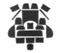 Sellador de Puertas Pegatinas Decorativas Goma Antideslizantes Portavasos Coche Almohadillas Hueco Puerta para HR-V para Vezel 2014-2022(Bianco)