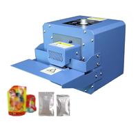 Sellador de rodillos continuos, máquina automática de sellado térmico con temperatura ajustable de 0 a 200 °C para bolsas de plástico, PVC y papel de aluminio