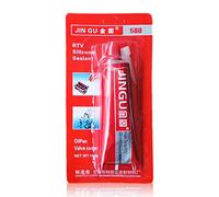 Sellador de silicona de alto calor - Pegamento de sellado de silicona rojo de alta temperatura RTV - Adhesivo de sellado de automóviles, sellador de motor de silicona para metal, vidrio, madera