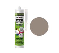 Sellador de silicona multiusos REXON - Taupe - Sanitarios/Baño y cocina/Azulejos/Construcción - Exterior e interior - Apto para madera, piedra y vidrio (290 ml)