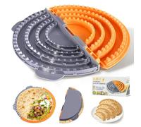 Sellador de tortilla 4 en 1 para cortezas de 10.2 cm-15.2 cm-20.3 cm-25.4 cm, sellador desmontable y ajustable para albóndigas, tartas de frutas, quesadillas, burritos, tacos, uso doméstico (naranja)