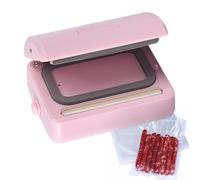 Sellador de vacío - Gerente de bolsas - Máquina de vacío | ABS Máquina caramelizada seca con congelación multifuncional con cortador integrado y almacenamiento de bolsas, cable de re