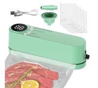 Sellador de vacío portátil para alimentos - sellador de de alimentos recargable | Herramienta de sellado compacto de succión fuerte para bocadillos de grano de carne y conservaz