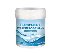 Sellador Impermeable Claro Impermeable Transparente, Pegamento Transparente 300G, Sellador Fuerte A Base De Agua A Base De Agua, Kit De Reparación Anti-Discurso Con Guantes Para Jardín