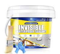Sellador impermeable transparente 1,000g - Revestimiento para techos, paredes, cemento, madera, terrazas, flexible interior y exterior, a base de agua, resistente a UV, protección contra grietas