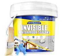 Sellador impermeable transparente 2000g - Revestimiento para techos, paredes, cemento, madera, terrazas, flexible interior y exterior, a base de agua, resistente a UV, protección contra grietas