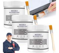 Sellador Invisible Impermeable, Agente Aislante Transparente, Waterproof Insulating Sealant, Waterproof Anti-Leakage Agent, Sellado Impermeable Para Interior y Exterior Grietas, Con Cepillo (300g*3)