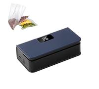 Sellador magnético de nevera, sellador de bolsas portátil 2 en 1 for nevera y cocina, mini selladores de bolsas recargables magnéticos, calor ajustable, máquina reselladora de bolsas de chips(Blue)