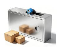 Sellador manual automático de cartón con clip de rueda alisador, longitud ajustable para el hogar, textil, embalaje al por menor, solución eficiente de sellado de cajas