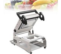 Sellador manual de bandejas de alimentos, máquina de sellado térmico semiautomática con control de temperatura, 7-8 ciclos/min, 0-200 °C para restaurantes y mostradores de alimentos