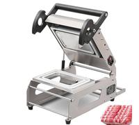 Sellador manual de bandejas de alimentos para uso comercial, máquina de sellado a presión manual eficiente para cajas de comida para llevar y alimentos cocinados, funcionamiento de 7 a 8 veces/minuto