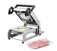 Sellador manual de bandejas de contenedores de alimentos, sellador térmico a presión manual, semiautomático, acero inoxidable, sellado eficiente para sándwich comercial, lonchera, embalaje de comidas