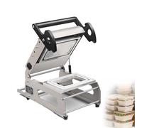 Sellador manual de bandejas, máquina de sellado térmico comercial para bandejas de verduras, caja de comida para llevar, recipiente de comida, alimentos cocinados