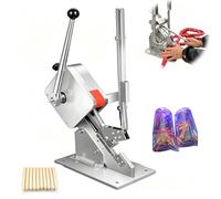 Sellador manual de bolsas resistente, máquina cortadora en forma de U para tripas de salchichas, redes de frutas y hongos comestibles, equipo ajustable de acero inoxidable con capacidad, color