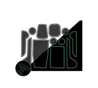 Sellador Puertas Alfombrilla Antideslizante para Ranura Puerta Coche Cajas Almacenamiento Tazas Agua 12 Uds para Hyundai para IONIQ 5(Bianco)