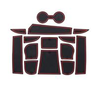 Sellador Puertas Alfombrilla Antideslizante para Ranura Puerta Coche Cajas Almacenamiento Vasos Agua 14 Uds para Mazda CX-3 CX3 CX 3(Rojo)