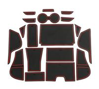 Sellador Puertas Alfombrilla Antideslizante Ranura Puerta Coche Cajas Almacenamiento Vasos Agua para Nissan para Ariya 2022 2023(Rojo)