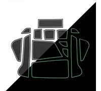 Sellador Puertas Alfombrilla Antideslizante Ranura Puerta Coche Cajas Almacenamiento Vasos Agua para Nissan para Note E13(Bianco)