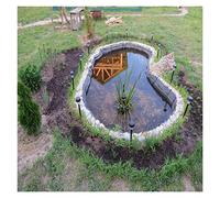 Sellador resistente para estanques de 0,35 mm, borde negro y base suave, 2 x 5 m, para protección impermeable del jardín, paisajismo al aire libre y estanques de peces