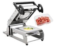 Sellador térmico a presión manual para cajas de comida para llevar, temperatura ajustable, sellado eficiente, acero inoxidable, para restaurantes, sándwiches, verduras, frutas, pescados