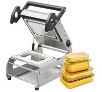 Sellador térmico de alimentos comerciales, máquina selladora manual de bandejas para sándwiches 7-8 veces/minuto, máquina empacadora para restaurantes, comida para llevar, catering Sealing 26 * 17cm