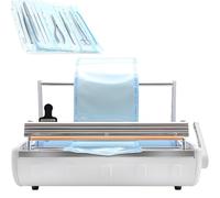 Sellador térmico eléctrico portátil para bolsas de esterilización, temperatura ajustable, ancho de sellado de 0 a 25 cm para embalaje dental y médico