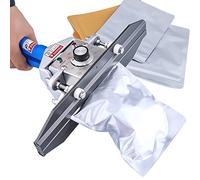 Sellador térmico, máquina eléctrica de sellado de crimpado manual, 550 W, ancho de sellado de 10 mm, temperatura de 0 a 300 °C, ideal para bolsas de papel de mylar, papel de aluminio, celofán y papel