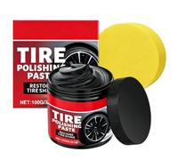 Sellador y cuidado de neumáticos, 100 gramos de crema persistente, protector de neumáticos incluido, para un brillo radiante, detalles y molduras en coches, camiones, caravanas y todo tipo de