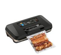 Selladora al vacío, 95 kPa, totalmente automática, 10 en 1, con almacenamiento de bolsas, cortador integrado, modo húmedo, manguera de succión de aire, sous vide y manija de fácil bloqueo.