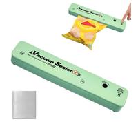 Selladora al Vacío de Mano - Reutilizable Hermético Eléctrico | Máquina De Sellado Pequeña Con Bolsas Para Alimentos,Para Cocina Hogar Viaje Carne Cruda Marisco Fruta Verduras Pan