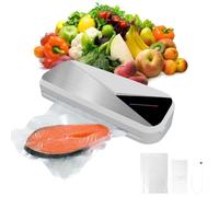 Selladora Al VacíO Multifuncional De Acero Inoxidable Con Modo HúMedo Y Seco, Indicador Led Y FuncióN Extractora Para Hogar Y Restaurante,White
