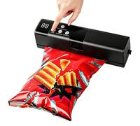 Selladora al Vacío para Alimentos con Pantalla LED | Selladora portátil de alimentos,Envasadora Vacío Encimera - para Conservar Carne, Comidas, Dulces, Patatas Fritas, Harina, Cereales