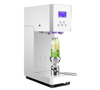 Selladora automática comercial de latas, máquina eléctrica de 370 W para sellar latas de hojalata con pantalla LCD, modo manual/automático, calibre de 55 mm, altura ajustable(White)