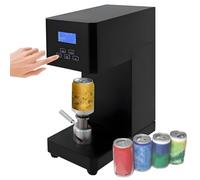 Selladora automática de latas de 5,5 cm/2,1" de diámetro - Selladora de latas comercial de sobremesa para vasos de bebidas, con pantalla LED para hogares, bares y cafeterías,Black