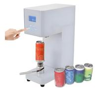 Selladora automática de latas de 5,5 cm/2,1" de diámetro - Selladora de latas comercial de sobremesa para vasos de bebidas, con pantalla LED para hogares, bares y cafeterías,White