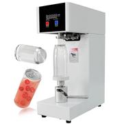 Selladora automática de latas para uso comercial, altura de sellado ajustable, pantalla LED, ideal para cafeterías y bares, altura máxima de 22 cm, eficiente para latas de bebidas