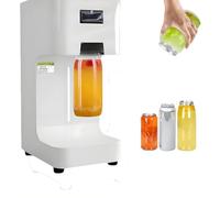Selladora Automática de Latas, Selladora Automática de Latas de Refresco, 5,1 cm de Diámetro, Altura Máxima de Sellado de 20 cm, Pantalla LED, Material de Acero Inoxidable