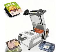 Selladora de Bandejas Comercial de Alto Rendimiento, Control de Temperatura para Sellado Térmico Consistente, Envasa 7-8 Cajas por Minuto con de Carne, Pescado y Alimentos Cocidos