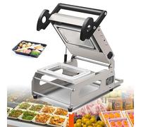 Selladora De Bandejas De Carne Comercial Máquina Envasadora Semiautomática De Alimentos Para Cajas De Comida Y Supermercados, 7-8 Sellos Por Minuto, Temperatura Ajustable(18 * 12cm/7.09 * 4.72in)