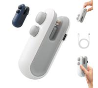 Selladora de bolsas Ampltulastd, máquina selladora definitiva para el hogar Arshipscho, mini selladora y cortadora de bolsas 2 en 1 recargable por USB, 2025, selladora de bolsas 2 en 1 (grey)