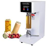 Selladora De Latas Automática 180 W Con Contador Y Pantalla Lcd, MáQuina De Sellado Y Tapado De Latas De 5,5 Cm De DiáMetro Y 14-21 Cm De Alto, Selladora De Latas De Zumo De Fruta Y Cerveza,White