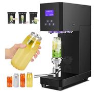 Selladora De Latas AutomáTica, 370 W Automatic Can Sealing Machine, Con Panel Inteligente Y Contador, Selladora EléCtrica Para Latas De Refresco De 5,5 Cm De DiáMetro Y 11,5-17 Cm De Altura,Black