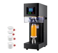 Selladora de Latas Automática Comercial, Máquina Selladora de Latas Eléctrica de 320W con Mostrador y Pantalla LCD, 2.2« Dia & 3.9»-6.8" Altura Máquina Cerradora y Tapadora de Latas(Gray)