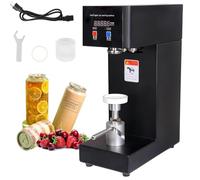 Selladora de latas eléctrica selladora de latas comercial vasos de hojalata con contador inteligente De Latas Aluminio para sellar té burbujas, Altura Ajustable Vasos Eléctrica 180 W