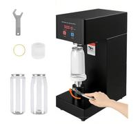 Selladora de Vasos eléctrica de 180 W, Nueva selladora de latas de refresco, con Altura Ajustable de 5.5 a 8.3 Pulgadas,para latas de plástico, Vidrio y hojalata,Black